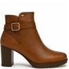 SUSST WOMENS ZIP ANKLE BOOT - TAN